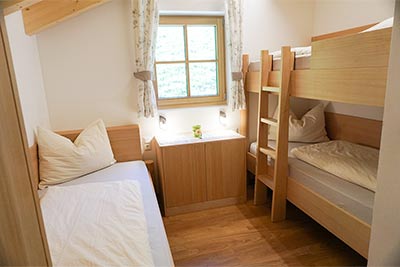 Stockbettzimmer in der Wohnung Peilstein